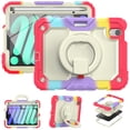 thumbnail image 1 of Allytechgroup Screen Protector Case for Apple iPad mini 7th Gen/ 6th Gen 8.3 Inch, Heavy Duty Protective Build-in Pencil Holder Handle Stand Rugged Bumper Case Kids Friendly for iPad mini 6 7, Red, 1 of 8