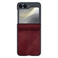 thumbnail image 1 of Allytechgroup Screen Protector Case for Motorola Razr+ 2024/ Razr+ 2025, Premium Retro PU Leather Slim Fit Shell Back Cover Anti-Scratch Protective Shockproof Phone Case for Razr+ 2024/2025, Red, 1 of 7