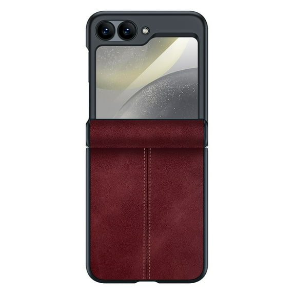 Allytechgroup Screen Protector Case for Motorola Razr 2025, Premium Retro PU Leather Slim Fit Shell Back Cover Anti-Scratch Protective Shockproof Phone Case for Motorola Razr 2025,Red