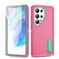 thumbnail image 1 of Allytechgroup Screen Protector Case for Samsung Galaxy S25 Ultra 6.9", Rugged Bumper Hybrid TPU PC Invisible Kickstand Military Grade Protection Phone Case for Galaxy S25 Ultra, Rose+Mint, 1 of 8