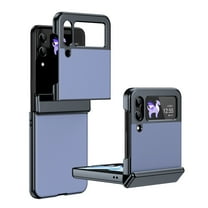 Allytechgroup Screen Protector Case for Samsung Galaxy Z Flip 3, Matte Slim Hinge Protection Anti-Scratch Full Body Shockproof Bumper Rugged Phone Case Cover for Galaxy Z Flip 3, Blue