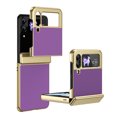 thumbnail image 1 of Allytechgroup Screen Protector Case for Samsung Galaxy Z Flip 4, Matte Slim Hinge Protection Anti-Scratch Full Body Shockproof Bumper Rugged Phone Case Cover for Galaxy Z Flip 4, Purple, 1 of 9