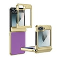thumbnail image 1 of Allytechgroup Screen Protector Case for Samsung Galaxy Z Flip 6, Matte Slim Hinge Protection Anti-Scratch Full Body Shockproof Bumper Rugged Phone Case Cover for Galaxy Z Flip 6, Purple, 1 of 9
