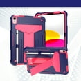 thumbnail image 1 of Allytechgroup Shockproof Case for Apple iPad 11th 10th Gen 2025 2022, Slim Heavy Duty Hybrid Rugged Protective Cover with Built-in Stand Children Friendly Case for 10.9" iPad 11 10, Navy+ Rose, 1 of 5