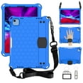 thumbnail image 1 of Allytechgroup Shockproof Case for Apple iPad Air 11 Inch M3 M2 2025 2024, Heavy Duty Protection Stand Hand Strap Shoulder Strap Bumper Rugged Kids Friendly Case Cover for iPad Air 11 Inch,Blue, 1 of 5