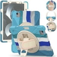 thumbnail image 1 of Allytechgroup Shockproof Case for Apple iPad Air 13 M2 (2024)/ iPad Pro 12.9 6th 5th 4th 3rd Generation 2022 2021 2020 2018, Kickstand Hand Strap Shoulder Strap Rugged Case Kids Friendly, Skyblue, 1 of 9