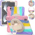 thumbnail image 1 of Allytechgroup Shockproof Case for Apple iPad Pro 11 Inch Case M4 2024, Kickstand Hand Strap Shoulder Strap Rugged Case Kids Friendly Bumper Shockproof Case for iPad Pro 11" 2024,Colorful Pink, 1 of 9