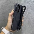 thumbnail image 1 of Allytechgroup Shockproof Back Cover Cell Phone Case with Wrist Strap for Apple iPhone 13 Pro Max, Black, 1 of 5