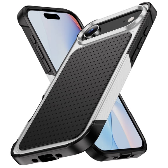 Allytechgroup Shockproof Case Designed for iPhone Air, Military Grade Drop Protection, Rugged PC + Soft TPU Full Body Protective [Anti-Fingerprint & Anti-Stain] Phone Cover Case, White