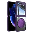 thumbnail image 1 of Allytechgroup Shockproof Case for Samsung Galaxy Z Flip 6, Ring Holder Bracket Stand Anti-Scratch Drop Proof Bumper Rugged Phone Case Cover for Galaxy Z Flip 6, Darkpurple, 1 of 7