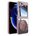 thumbnail image 1 of Allytechgroup Shockproof Case for Samsung Galaxy Z Flip 6, Ring Holder Bracket Stand Anti-Scratch Drop Proof Bumper Rugged Phone Case Cover for Galaxy Z Flip 6, Pink, 1 of 8