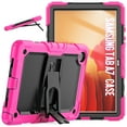 thumbnail image 1 of Allytechgroup Shockproof Case with Screen Protector for Samsung Galaxy Tab A7 10.4" 2020 SM-T500/T505/T507, Rugged Bumper Anti-Scratch Kickstand Shoulder Strap Kids Friendly Case Cover, Rose, 1 of 8