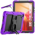 thumbnail image 1 of Allytechgroup Samsung Galaxy Tab A7 Lite SM-T220 T225 T227 8.7" Shockproof Rugged Bumper Kids Friendly Tablet Case with Screen Protector, Shoulder Strap, Purple, 1 of 8