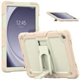 thumbnail image 1 of Allytechgroup Shockproof Case with Screen Protector for Samsung Galaxy Tab A9 8.7" SM-X110/X115/X117, Rugged Bumper Anti-Scratch Kickstand Shoulder Strap Kids Friendly Tablet Case Cover, Rosegold, 1 of 9