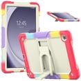 thumbnail image 1 of Allytechgroup Shockproof Case with Screen Protector for Samsung Galaxy Tab A9+ Plus 11" SM-X210 X215 X216, Rugged Bumper Anti-Scratch Kickstand Shoulder Strap Kids Friendly Case Cover, Colorful Rose, 1 of 9