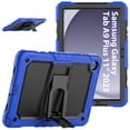 thumbnail image 1 of Allytechgroup Shockproof Case with Screen Protector for Samsung Galaxy Tab A9+ Plus 11" SM-X210 X215 X216, Rugged Bumper Anti-Scratch Kickstand Shoulder Strap Kids Friendly Case Cover, Darkblue, 1 of 8