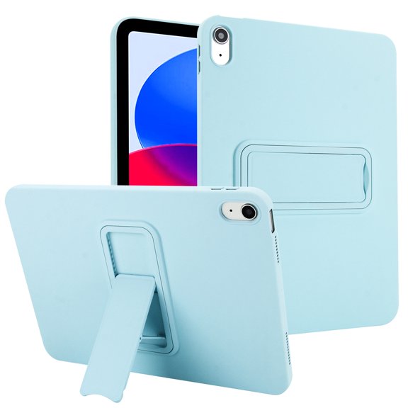 Allytechgroup Shockproof Case for iPad 10th/11th Gen, TPU & Hard PC Back Cover with Kickstand Feature Screen & Camera Defense Cleaning Cloth + Stylus Included for iPad 11th 10th Gen, Lightblue