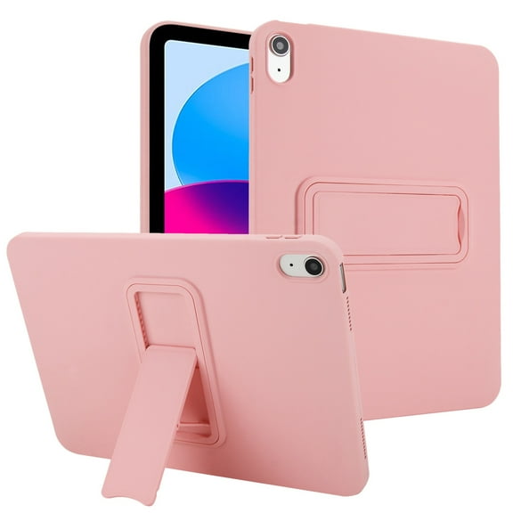 Allytechgroup Shockproof Case for iPad 10th/11th Gen, TPU & Hard PC Back Cover with Kickstand Feature Screen & Camera Defense Cleaning Cloth + Stylus Included for iPad 11th 10th Gen, Pink