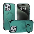 thumbnail image 1 of Allytechgroup Shockproof Magnetic Phone Case for Apple iPhone 15 Plus with 360° Rotating Ring Kickstand, Compatible with Magsafe Slim Hard Back Cover Wireless Charging for Women Men,Green, 1 of 8
