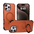 thumbnail image 1 of Allytechgroup Shockproof Magnetic Phone Case for Apple iPhone 16 Pro Max with 360° Rotating Ring Kickstand, Compatible with Magsafe Slim Hard Back Cover Wireless Charging for Women Men,Orange, 1 of 8