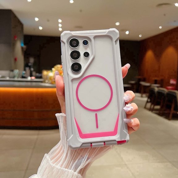 Allytechgroup MagSafe Compatible Hard Shell Rugged Cell Phone Case with 1 x Phone Case for Samsung Galaxy S20+, Gray