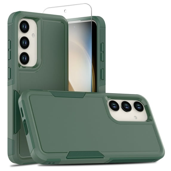 Allytechgroup Shockproof Phone Case for Samsung Galaxy A16 5G, Galaxy A16 5G Case with Screen Protector, Military Grade TPU+PC Hyhrid Anti-Scratch Galaxy A16 5G Cover, Darkgreen