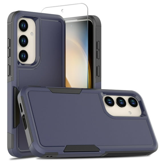 Allytechgroup Shockproof Phone Case for Samsung Galaxy A16 5G, Galaxy A16 5G Case with Screen Protector, Military Grade TPU+PC Hyhrid Anti-Scratch Galaxy A16 5G Cover, Darkblue