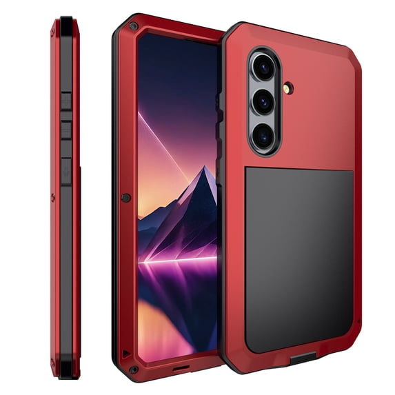Allytechgroup Shockproof Phone Case for Samsung Galaxy S25+ Plus, Military-Grade Protection, MagSafe & Car Mount Compatible, Rugged TPU/PC Bumper, Water-Resistant Case for Samsung Galaxy S25+,Red