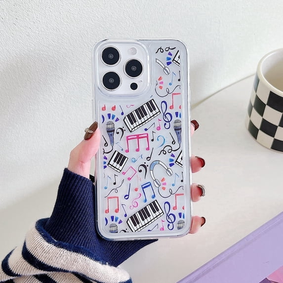 Allytechgroup Shockproof Piano Note Back Cover Cell Phone Case for Apple iPhone 11 Pro, Multi-color