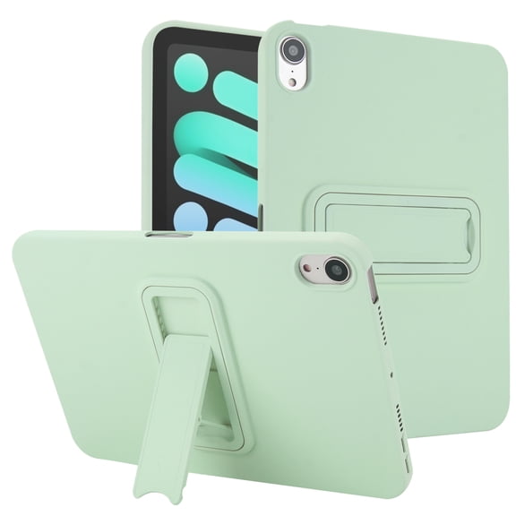 Allytechgroup Shockproof Protective Case for iPad Mini 7th & 6th Gen with Kickstand, TPU + Hard PC Military-Grade Back Cover, Cleaning Cloth + Stylus Included Slim Bumper for Women Men, Mintgreen