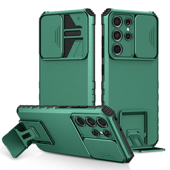 Allytechgroup Shockproof Samsung Galaxy A16 5G Case Cover, Slim Fit Bumper with Sliding Camera Lens Protector Anti-Scratch Lightweight Slim Case for Galaxy A16 5G, Darkgreen