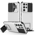 thumbnail image 1 of Allytechgroup Shockproof Samsung Galaxy S22 Ultra Case Cover, Slim Fit Bumper with Sliding Camera Lens Protector Anti-Scratch Lightweight Slim Case for Galaxy S22 Ultra, White, 1 of 12