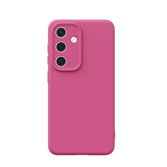 Allytechgroup Silicone Case for Samsung Galaxy S25+ Plus, Slim Fit Heavy Duty Shockproof Anti-Scratch Bumper Hybrid Phone Case Cover for Women Men, Rose