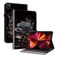 thumbnail image 1 of Allytechgroup Sleek & Stylish iPad Air 11 Case 2024, Durable Apple iPad Air Case 11 inch 2024 with Flip Cover and Multi-Angle Viewing Stand for Women Men, Black Rose, 1 of 8