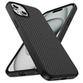 thumbnail image 1 of Allytechgroup Slim Carbon Fiber Texture Phone Case for Apple iPhone 13, Shockproof Soft TPU Bumper, Raised Edge Camera and Screen Protection, Lightweight Anti-Slip Cover, Black, 1 of 8