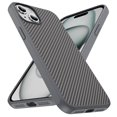 thumbnail image 1 of Allytechgroup Slim Carbon Fiber Texture Phone Case for Apple iPhone 13, Shockproof Soft TPU Bumper, Raised Edge Camera and Screen Protection, Lightweight Anti-Slip Cover, Gray, 1 of 8
