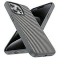 thumbnail image 1 of Allytechgroup Slim Carbon Fiber Texture Phone Case for Apple iPhone 15 Pro Max, Shockproof Soft TPU Bumper, Raised Edge Camera and Screen Protection, Lightweight Anti-Slip Cover, Gray, 1 of 7