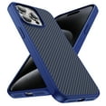 thumbnail image 1 of Allytechgroup Slim Carbon Fiber Texture Phone Case for Apple iPhone 15 Pro Max, Shockproof Soft TPU Bumper, Raised Edge Camera and Screen Protection, Lightweight Anti-Slip Cover, Blue, 1 of 7