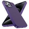 thumbnail image 1 of Allytechgroup Slim Carbon Fiber Texture Phone Case for Apple iPhone 15 Pro Max, Shockproof Soft TPU Bumper, Raised Edge Camera and Screen Protection, Lightweight Anti-Slip Cover, Purple, 1 of 8