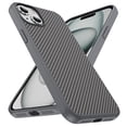 thumbnail image 1 of Allytechgroup Slim Carbon Fiber Texture Phone Case for Apple iPhone 15, Shockproof Soft TPU Bumper, Raised Edge Camera and Screen Protection, Lightweight Anti-Slip Cover, Gray, 1 of 8