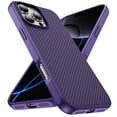 thumbnail image 1 of Allytechgroup Slim Carbon Fiber Texture Phone Case for Apple iPhone 16 Pro Max, Shockproof Soft TPU Bumper, Raised Edge Camera and Screen Protection, Lightweight Anti-Slip Cover, Purple, 1 of 9