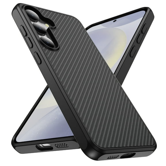 Allytechgroup Slim Carbon Fiber Textured Phone Case for Samsung Galaxy S23 Ultra, Shockproof Protection, Soft Edge Full Body Cover with Raised Lip for Screen and Camera Anti-Scratch Back Cover