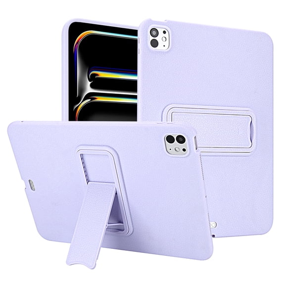 Allytechgroup Slim Case for Apple iPad Pro 11" 4th 3rd 2nd 1st Gen 2022/2021/2020/2018, Build in Kickstand Shockproof Anti-Scratch Lightweight PC+TPU Back Cover, Purple