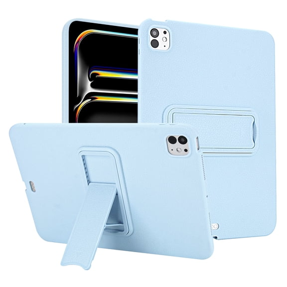Allytechgroup Slim Case for Apple iPad Pro 11" 4th 3rd 2nd 1st Gen 2022/2021/2020/2018, Build in Kickstand Shockproof Anti-Scratch Lightweight PC+TPU Back Cover, Lightblue