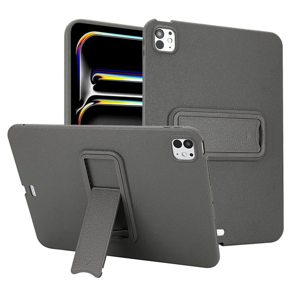 Allytechgroup Slim Case for Apple iPad Pro 11" 4th 3rd 2nd 1st Gen 2022/2021/2020/2018, Build in Kickstand Shockproof Anti-Scratch Lightweight PC+TPU Back Cover, Gray