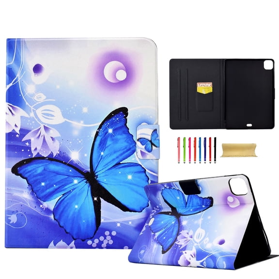 Allytechgroup Slim Case for Apple iPad Pro 11 Inch M4 2024, Flip Folio Cover Auto Sleep Wake Multi Angle Viewing Stand Bumper Shockproof Stylish Tablet Case for iPad Pro 11" 2024,