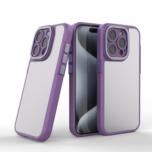 Allytechgroup Slim Case for Apple iPhone 15 Pro Max, Rugged Hybrid PC TPU Back Cover Drop Protection Durable Minimalist Case Cover for Women Men, Purple