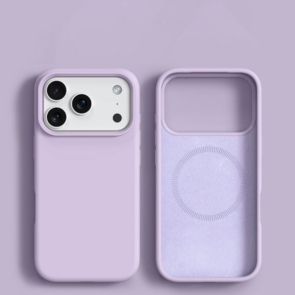 Allytechgroup Slim Case for Apple iPhone 17 Pro Max, Compatible with Magsafe Soft TPU Protective Skin-Friendly Shockproof Wiress Charging Support Stylish Shell Cover for Women Men, Purple