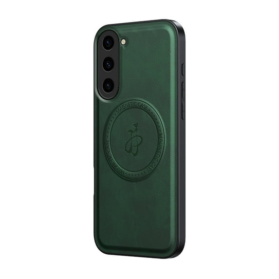 Allytechgroup Slim Case Compatible with Samsung Galaxy A35, Compatible with MagSafe Soft TPU Hard PC Metal Phone Shell Military Grade Drop Protection Bumper for Women Men, Green