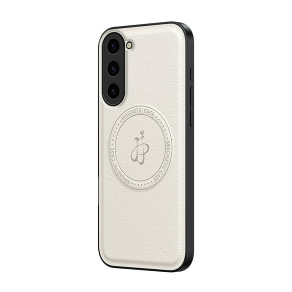Allytechgroup Slim Case Compatible with Samsung Galaxy A56 5G, Compatible with MagSafe Soft TPU Hard PC Metal Phone Shell Military Grade Drop Protection Bumper for Women Men, White